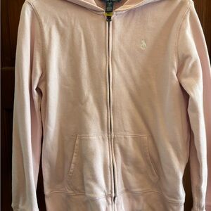 Polo by Ralph Lauren Light Pink French Terry Full-Zip Hoodie -Size XL -Like New